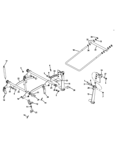 Lift Assembly Diagram and Parts List for Z-FORCE54 (17BF3AGX-17BF3AGX010)(2012) Cub Cadet Lawn Tractor
